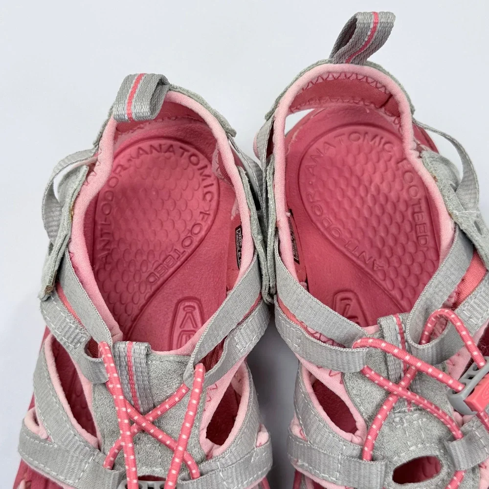 NEW KEEN Whisper Sandal Womens 8 Grey Pink Hiking Trail Waterproof Sport Outdoor